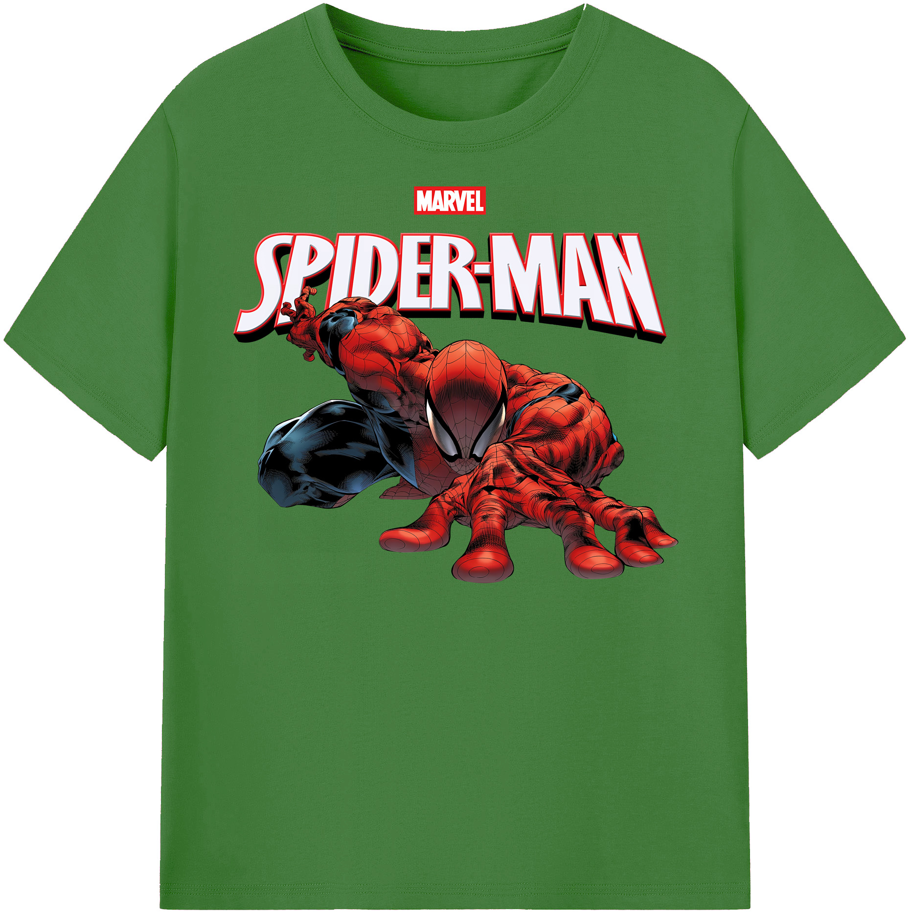 （画像用） Spider Man スパイダーマン レディースカジュアルプリントTシャツ（綿100％）